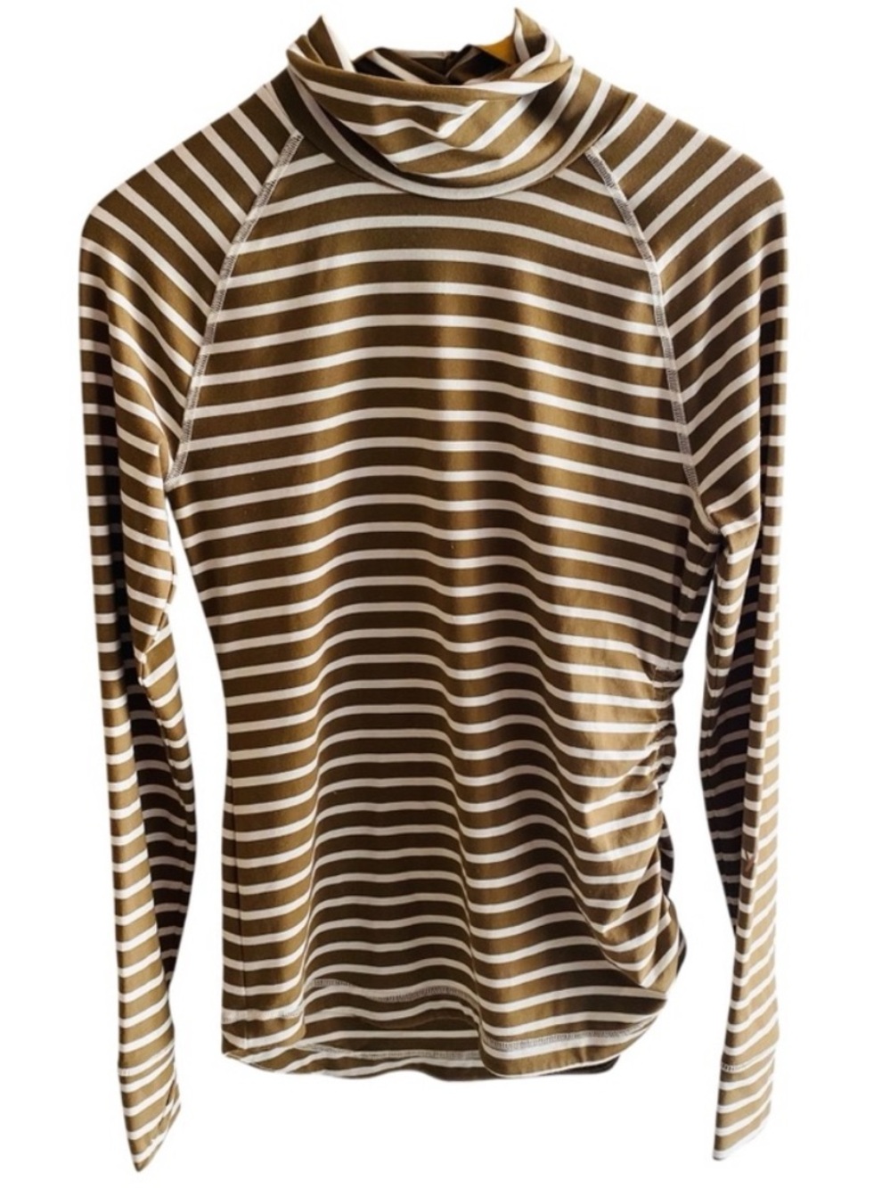 INDYEVA Brown White Stripe Turtleneck